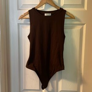 Babaton contour brown bodysuit